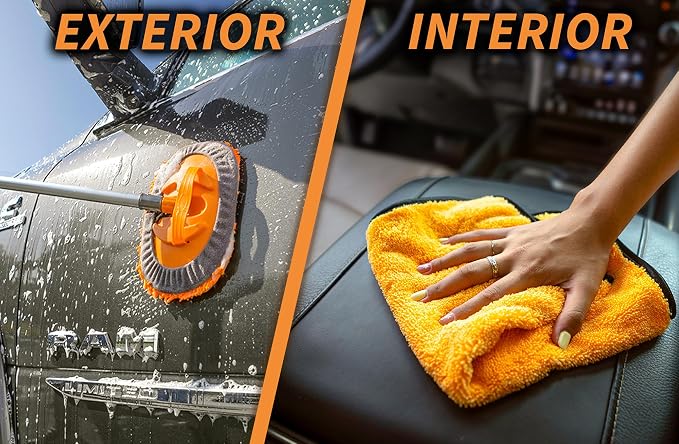 Car & RV Wash Brush Kit 48-144״ Long Extendable Handle Car, Truck Washing Kit - Image 6