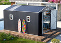 10x10 FT Metal Shed Large Waterproof Outdoor Tools Storage by WELYAS