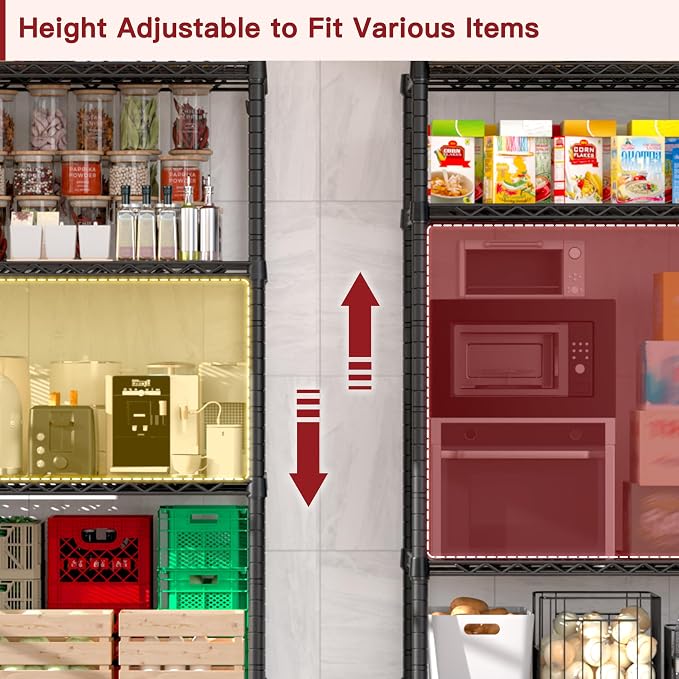 PrimeZone 36" W x 16" D x 79" H Wire Storage Shelves - Image 5