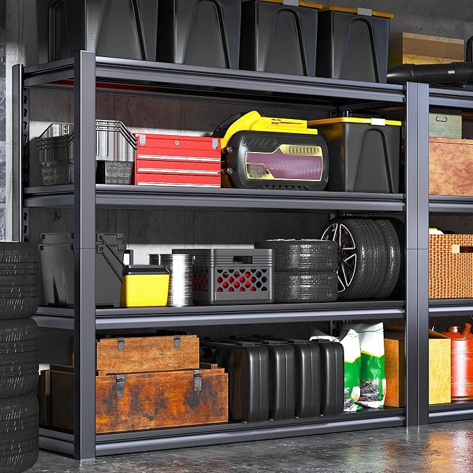 Raybee 40" W Garage Shelving 2000 LBS Storage Shelves 4 Tier Heavy Duty - Image 5