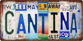 CANTINA Space Vintage Metal Tin Sign License Plate Bar Cafe Garage Cave Home by Unknown
