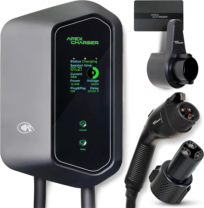 MACH 1: Fast 48 Amp Level 2 EV Charger, Wall-Mount Electric Vehicle Charging by ApexCharger