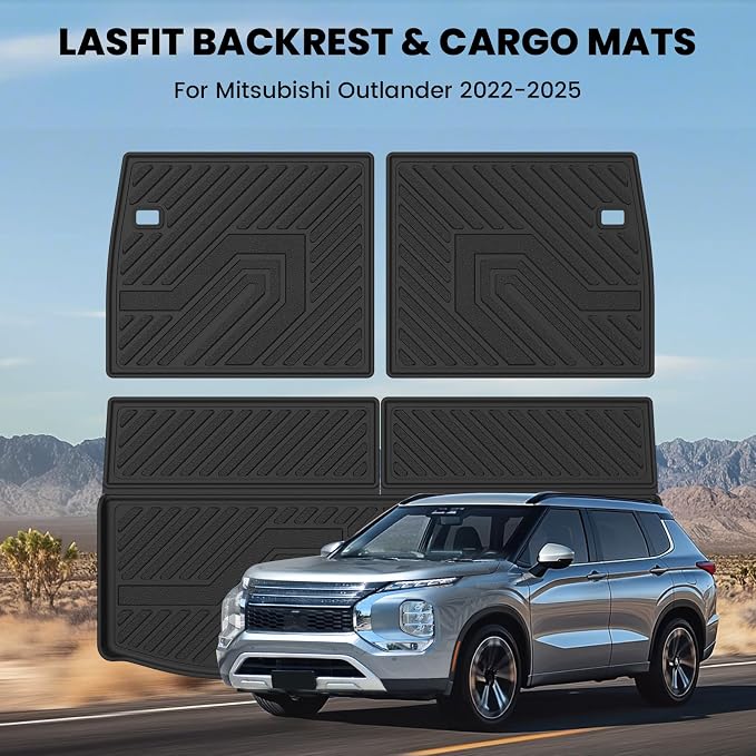 LASFIT Backrest & Cargo Mat for Mitsubishi Outlander 2022-2025, Custom Fit - Image 3