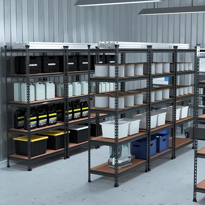 WORKPRO 5-Tier Metal Storage Shelving Unit, 36”W x 18”D x 72”H, Adjustable - Image 8