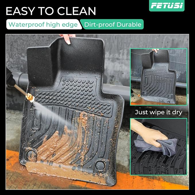 Floor Mats Fit for Toyota Tacoma 2024 2025 Double Cab, All Weather Floor Liner - Image 6