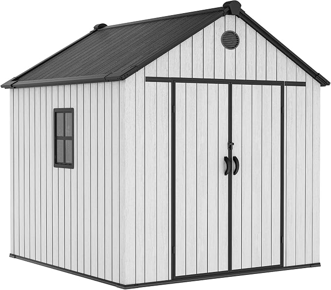 YITAHOME Large Resin Shed with Floor, Windows & Vents, 7.3 x 7.3 ft - Image 8