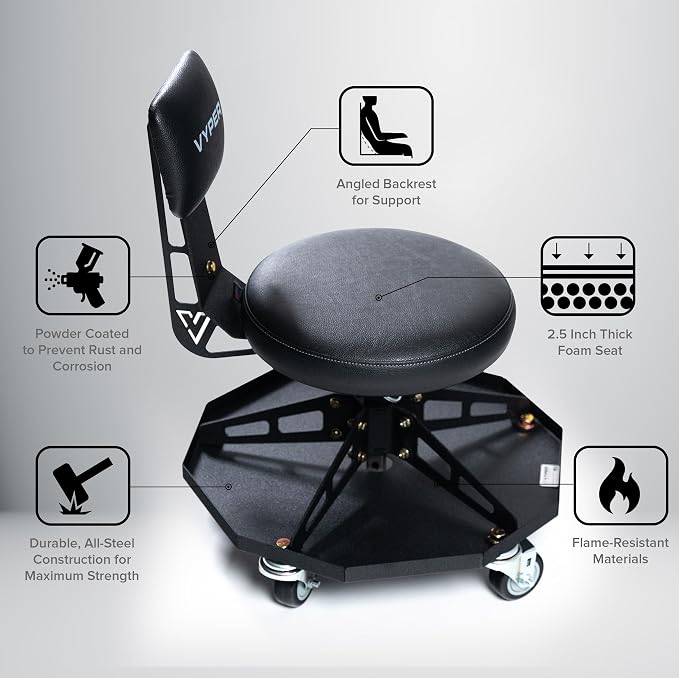Vyper Robust Steel Sport Shop Chair - Image 8