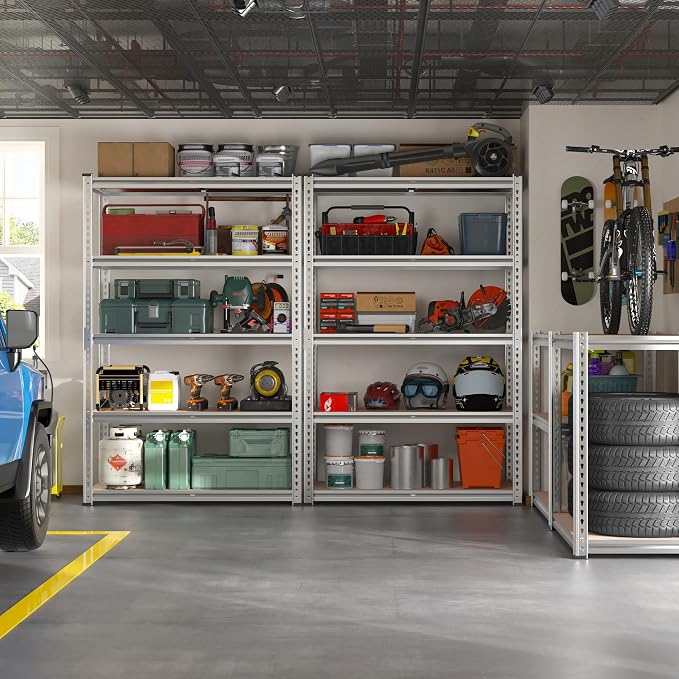 REIBII 2020LBS Garage Shelving Heavy Duty Metal Shelving 5 Tier Storage Shelves - Image 7