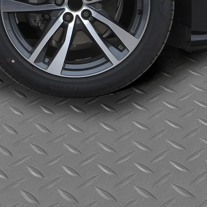 Boshen 7.5Ft x 17Ft Rubber Flooring Mats 1.6mm Diamond Plate Flooring Roll - Image 2