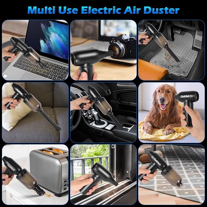 Air Duster Jet and Vacuum 2 in 1, 4 Gears Adjust, Rechargeable Portable - Image 3