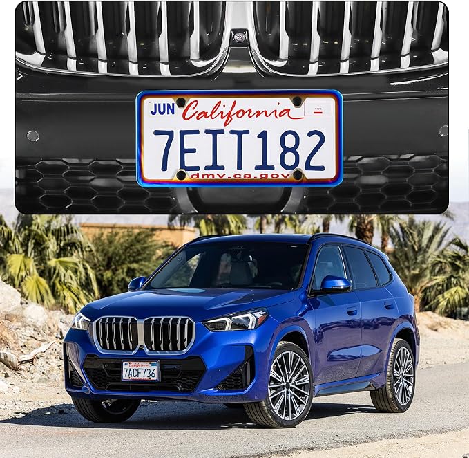 LivTee 4 Holes Stainless Steel License Plate Frames, Automotive Exterior - Image 2