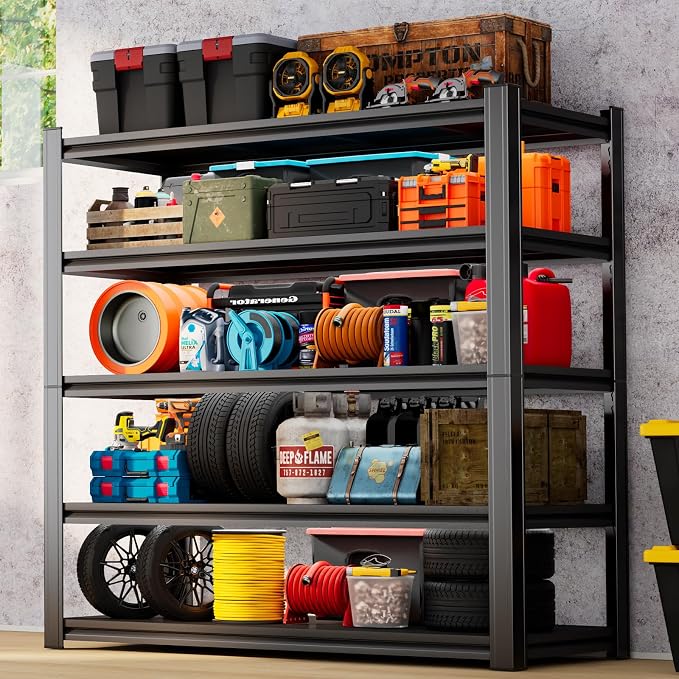 59" H Garage Shelving 3000LBS Capacity Heavy Duty Storage Shelves, Adjustable 5 - Image 2