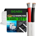 GEARit 12 Gauge Marine Wire, 12/2 AWG Marine Grade Tinned Copper Oxygen Free by GEARit
