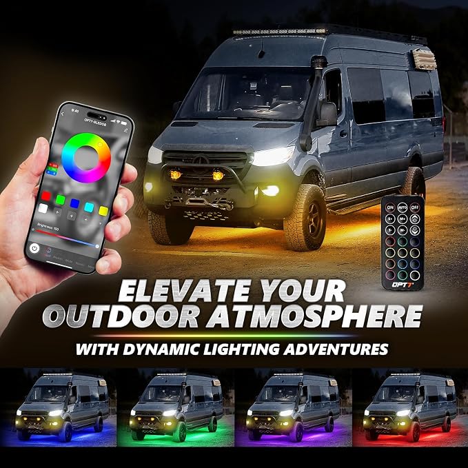 OPT7 Aura Pro Underglow Lights for Class B & B+ RV Motorhomes - Image 3