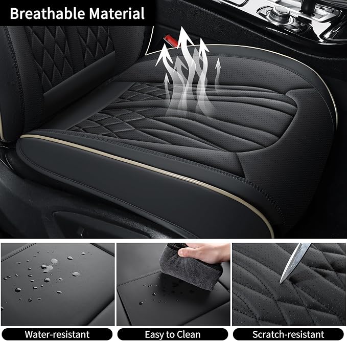 Seat Covers for Cars, Waterproof Seat Covers, Leather Car Seat Covers 2 Pack - Image 5
