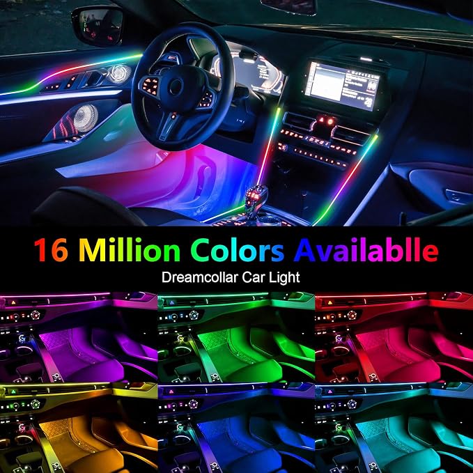 WEBUPAR Dreamcolor Acrylic Car Interior Led Kit, Car Accessories 22 in 1 RGB - Image 4