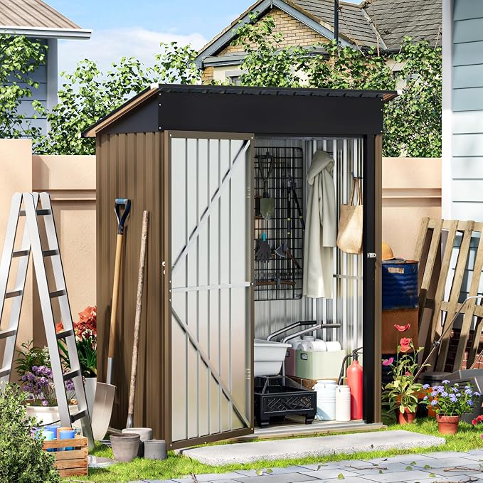 5X3FT Outdoor Steel Storage Shed by MISTMO