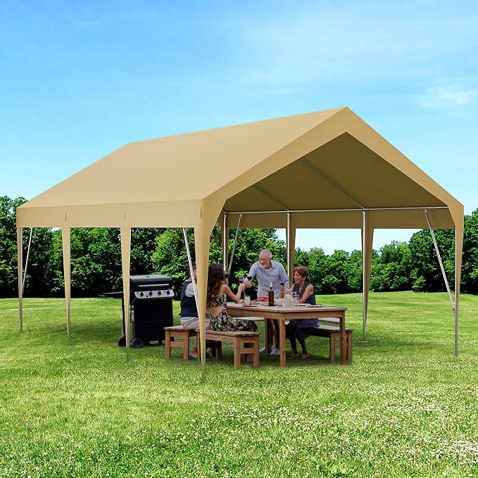10x20ft Heavy Duty Carport Outdoor Car Canopy UV Resistant Waterproof Party - Image 5