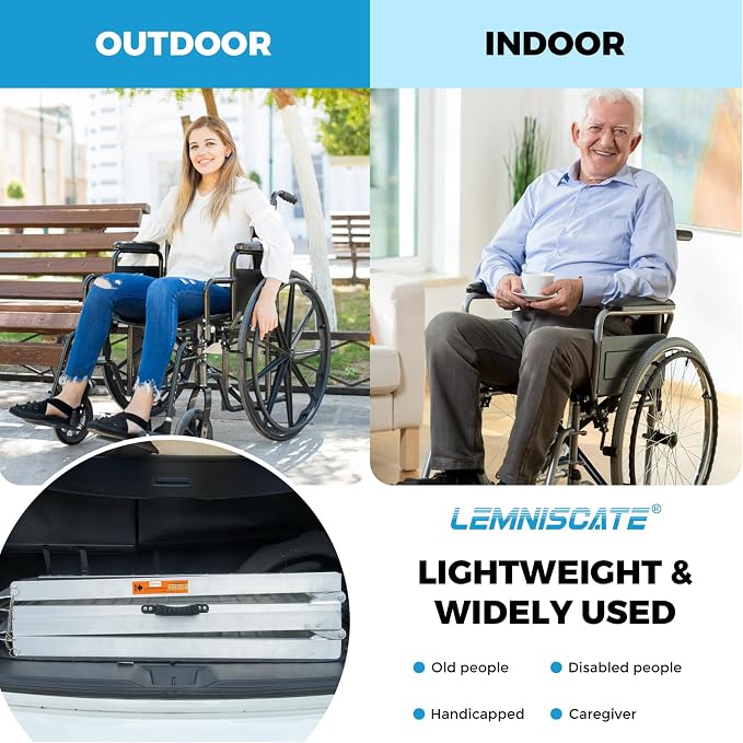 LEMNISCAT Wheelchair Ramp 5FT, Portable Wheel Chair Ramps - Image 7