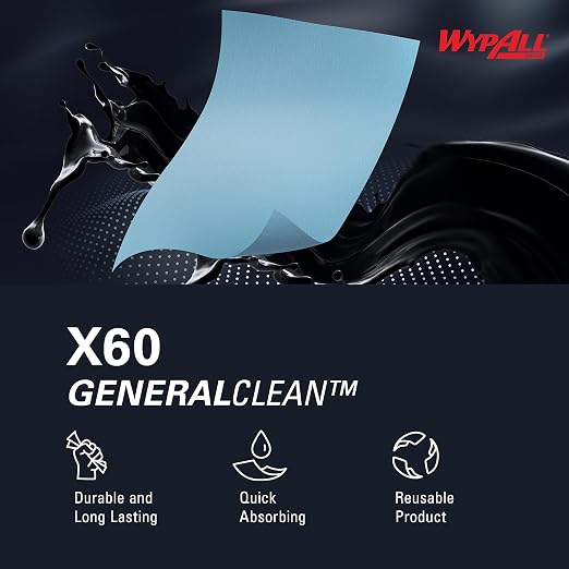WypAll GeneralClean X60 Cloths Multi-Task Cleaning Wipes, Strong and Absorbent - Image 13