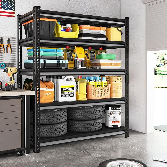 48" W Garage Shelving Heavy Duty, 2800LBS Loads Adjustable Garage Storage - Image 2