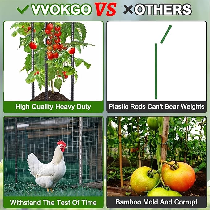 VVOKGO Rebar Stakes 48 Inch 16-Pack Concrete Form Stakes Heavy Duty Straight - Image 4