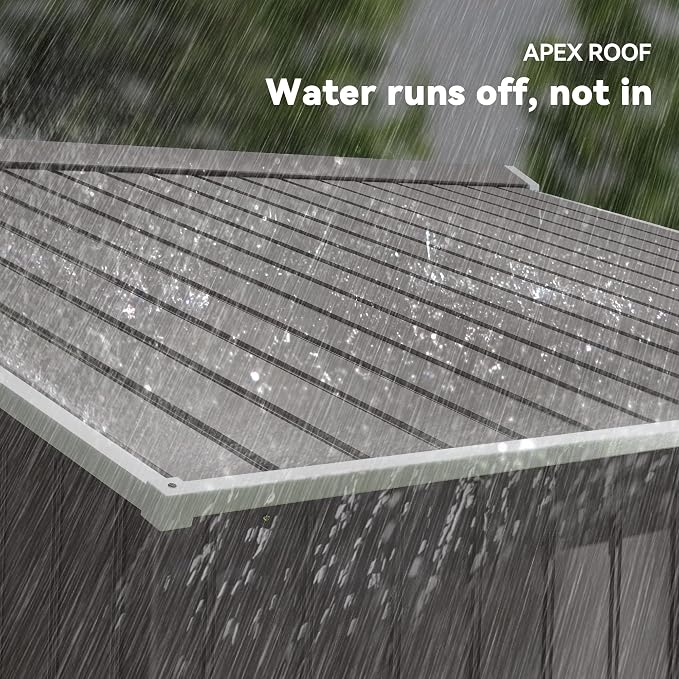 Outsunny 9' x 6' Outdoor Storage Shed, Garden Tool Metal Shed - Image 5