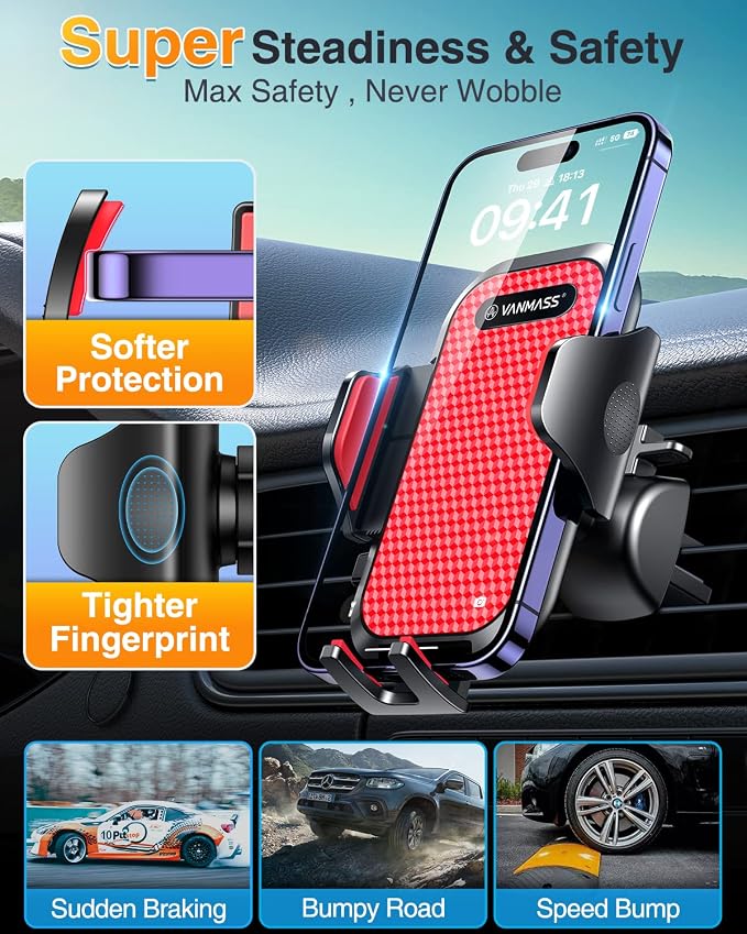 VANMASS Universal Car Phone Mount Dashboard Phone Holder, Handsfree Windshield - Image 7