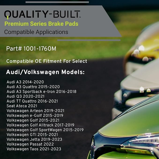 Premium Semi-Metallic Front Brake Pads Compatible - Image 3