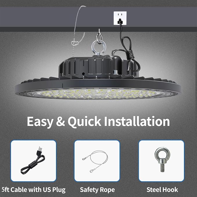 6 Pack UFO LED High Bay Light 250W, 35000 LM, 5000K - Image 7