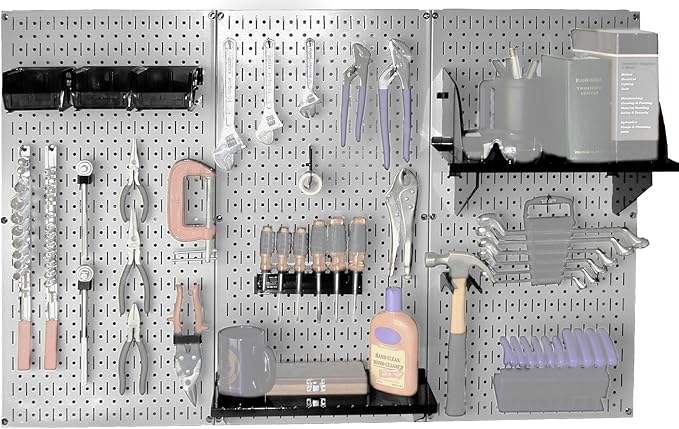 Wall Control 30-WRK-400GB Standard Workbench Metal Pegboard Tool Organizer - Image 3