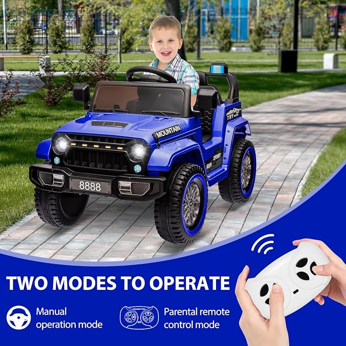 12V Kids Ride on Truck Car, 4 Wheeler Electric Vehicles - Image 3