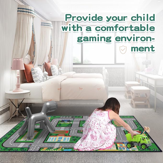 Fun Car Play Area Carpet Car Mat 2x3 Play Rug - Image 3