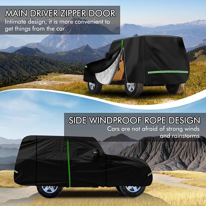 for 1987-2006 Jeep Wrangler 2 Doors 420D Cover Outdoor Waterproof UV Protection - Image 3
