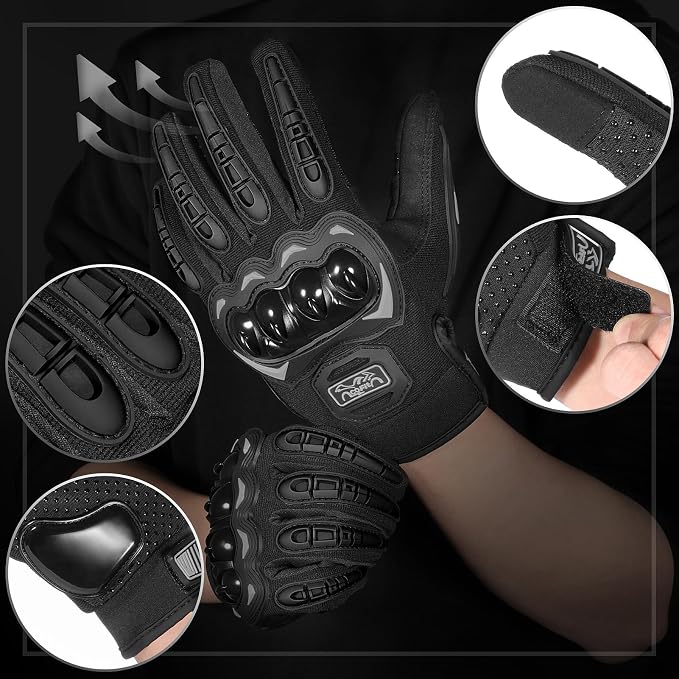 COFIT Motorcycle Gloves for Men and Women, Full Finger Touchscreen Motorbike - Image 2