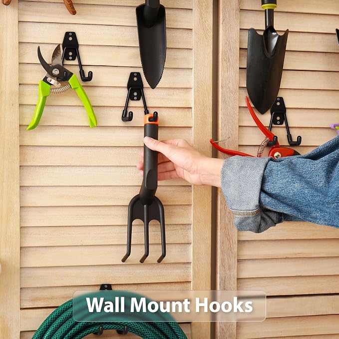 4 Pack 4.5x2.75 Inch Utility Steel Wall Mount Heavy Duty Garage Hooks - Image 3