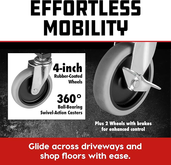 Powerbuilt Heavy-Duty Utility Rolling Seat Upgraded - Image 5