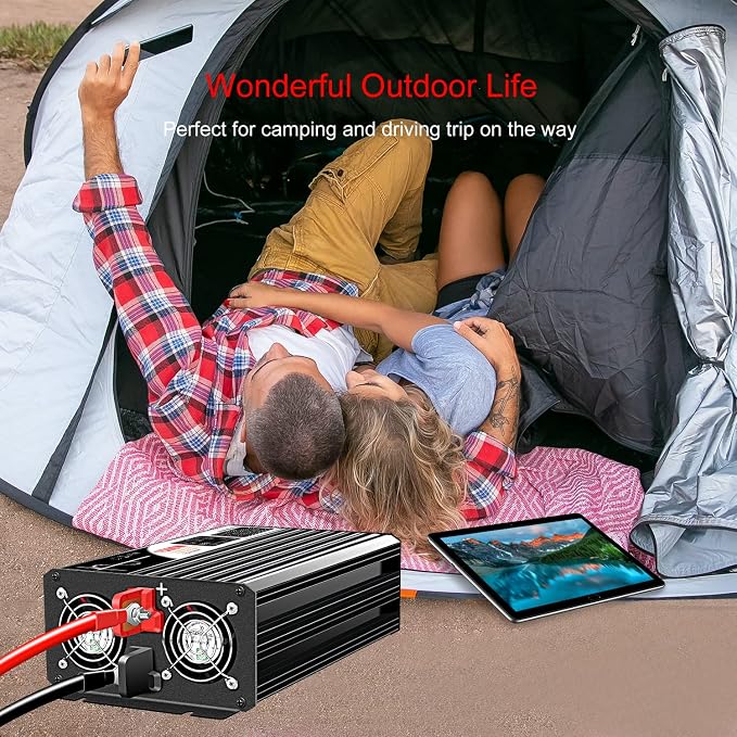 Xijia 1500W Pure Sine Wave LCD-Display DC 24V Inverter AC 120V 60HZ Solar - Image 9