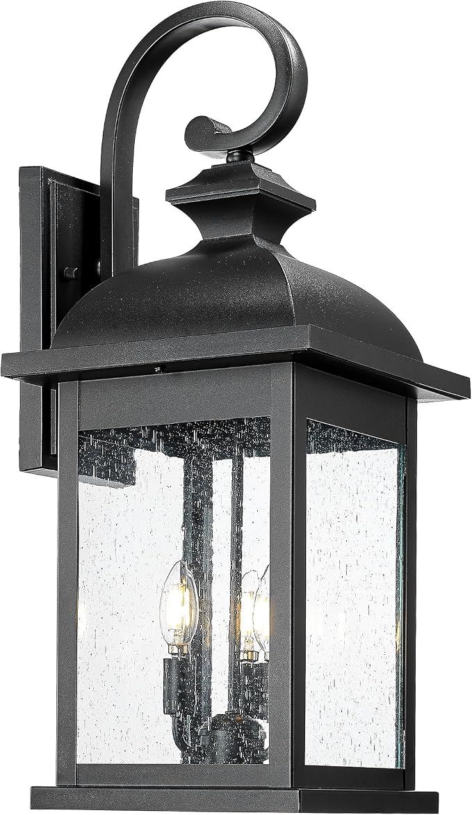 FEMILA 26" Outdoor Wall Light, Large Exterior Wall Light Fixtures, 3 Light by FEMILA