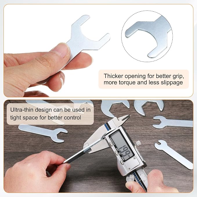 HARFINGTON 10pcs Small Wrench 22x70x2mm Metric U-Shaped Single Open Ended - Image 5