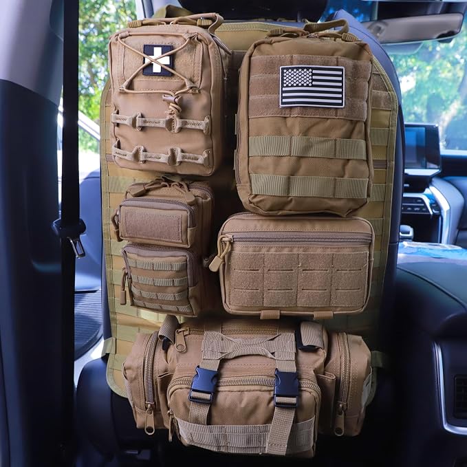 Universal Tactical Seat ​Back Organizer Vehicle Molle Panel Organizer Storage - Image 8