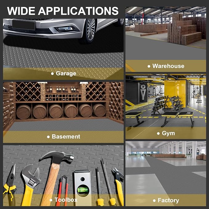 Garage Floor Mat 2.8mm Thickness PVC Garage Flooring Roll Diamond Plate Floor - Image 8