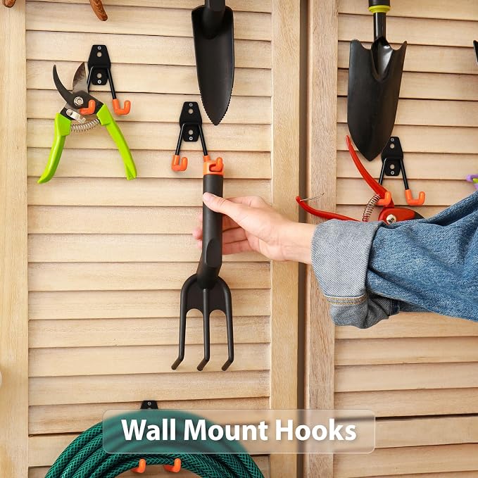 8 Pack 4.5x2.75 Inch Utility Steel Wall Mount Heavy Duty Garage Hooks - Image 3