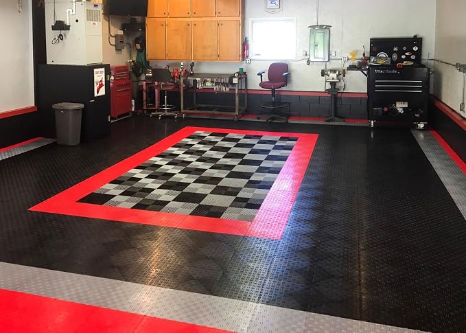 GarageTrac Diamond, Durable Interlocking Modular Garage Flooring Tile - Image 4
