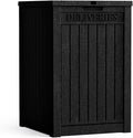 55 Gallon Lockable Resin Deck Box, Waterproof & UV-Resistant Outdoor Storage Box by Home