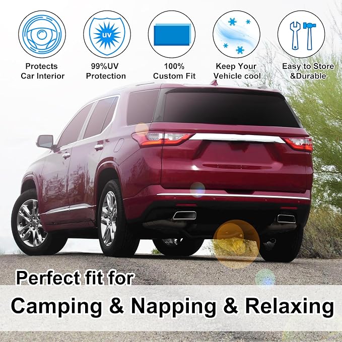 TINGLU Window Shades for Chevrolet/Chevy Traverse 2018-2023 Accessories Car - Image 6