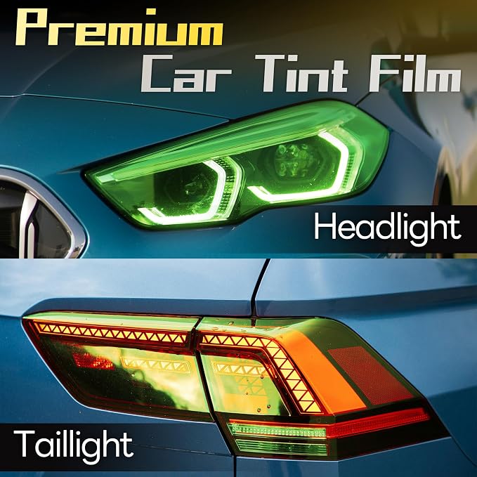 Lypumso 16 x 60 Inches Headlight Taillight Car Tint Vinyl Film, Self Adhesive - Image 3