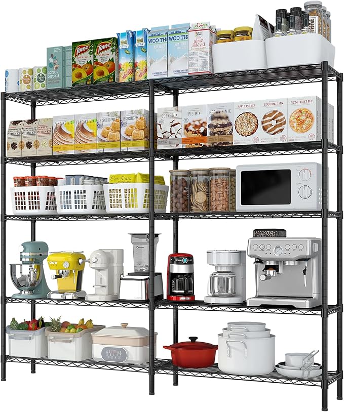VINGLI 70" W Storage Shelves 1600LBS Heavy Duty Metal Shelving, Upgraded 5 Tier - Image 5