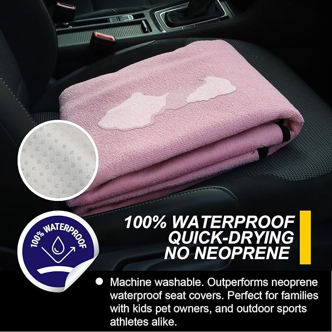 Back Seat Cover for Car Trucks Van SUV, Waterproof Rear Bench Towel Seat Covers - Image 3