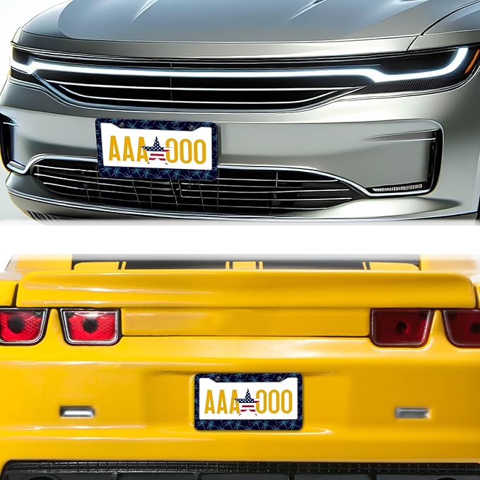 License Plate Frames Black Blue Automotive Exterior Accessories Beautiful - Image 8